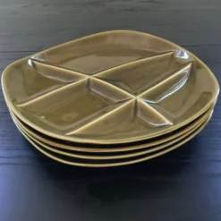 Service de 4 assiettes à huîtres Sarreguemines
