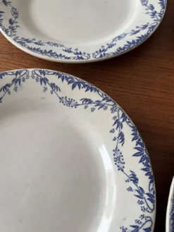 Service de 4 assiettes plates faïence Creil et Montereau labrador – Mo