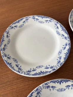 Service de 4 assiettes plates faïence Creil et Montereau labrador – Mo