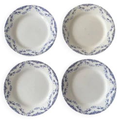 Service de 4 assiettes plates faïence Creil et Montereau labrador – Mo