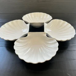 Service de 4 coupelles coquillage
