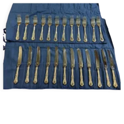 Service de 12 couteaux et 12 fourchettes à dessert Mappin and Webb