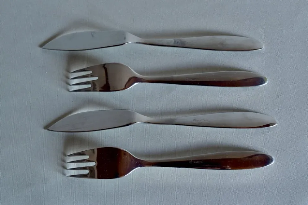 Service de couverts à poisson vintage pour 6 personnes - WMF - acier inoxydable - Made in Germany