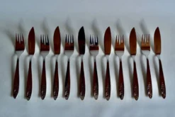 Service de couverts à poisson vintage pour 6 personnes - WMF - acier inoxydable - Made in Germany
