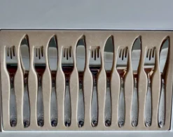 Service de couverts à poisson vintage pour 6 personnes - WMF - acier inoxydable - Made in Germany