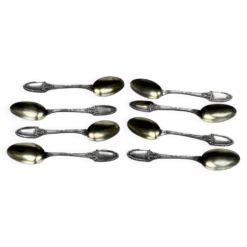 Service de 8 cuillères à moka métal argenté Boulenger
