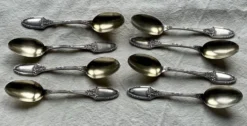 Service de 8 cuillères à moka métal argenté Boulenger