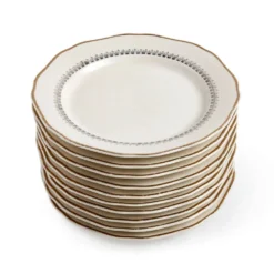 Service de 13 pièces en faiance de Longwy. Modèle Auteuil 10 assiettes, 1 ,