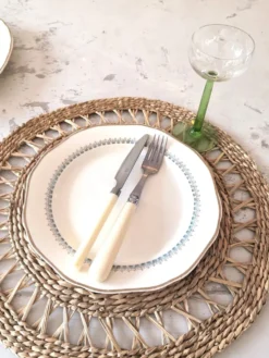 Service de 13 pièces en faiance de Longwy. Modèle Auteuil 10 assiettes, 1 ,