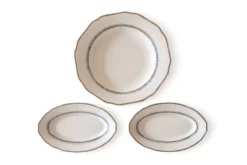 Service de 13 pièces en faiance de Longwy. Modèle Auteuil 10 assiettes, 1 ,