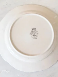 Service de 13 pièces en faiance de Longwy. Modèle Auteuil 10 assiettes, 1 ,