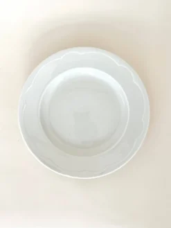 Service de six assiettes creuses en porcelaine blanche Pillivuyt
