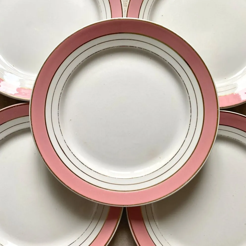 Service à dessert assiettes et plat en porcelaine de Luneville