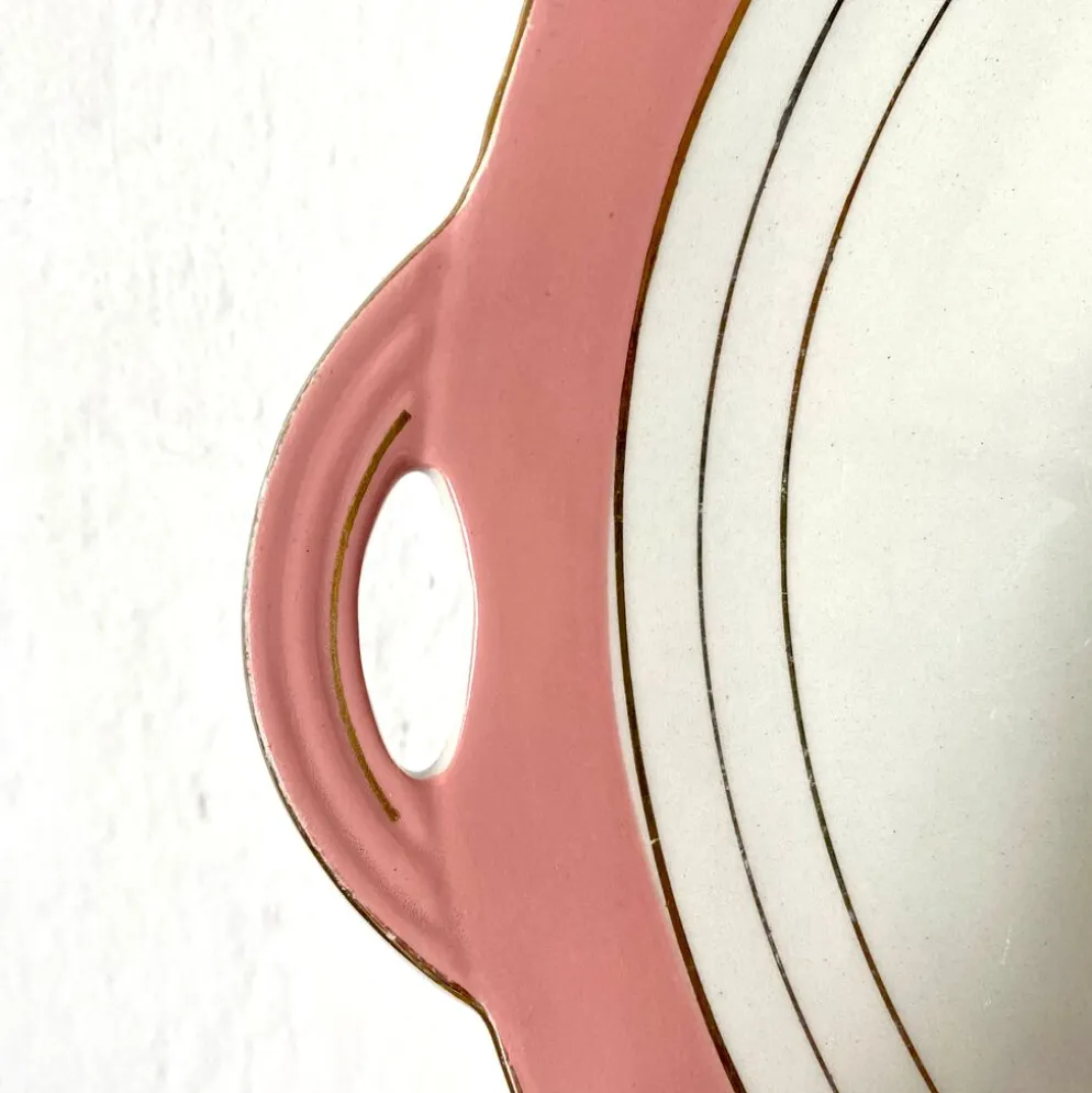 Service à dessert assiettes et plat en porcelaine de Luneville