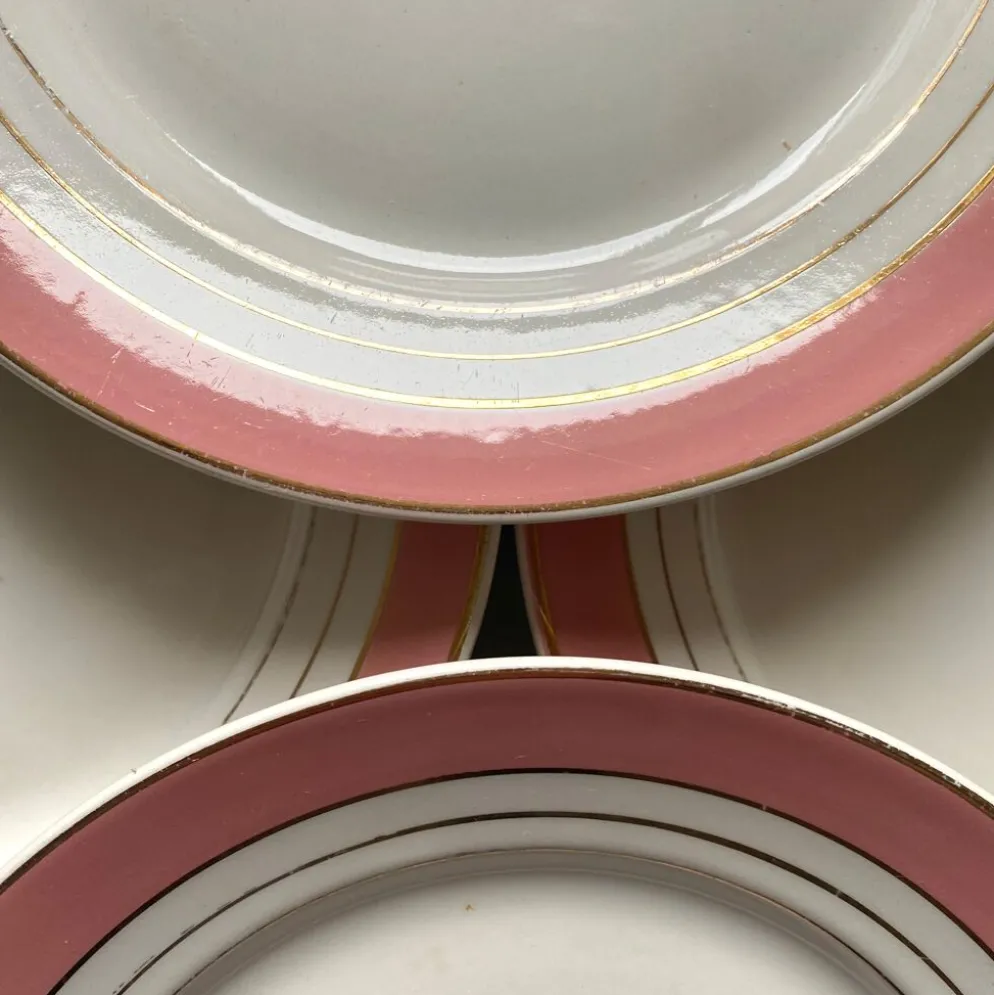 Service à dessert assiettes et plat en porcelaine de Luneville