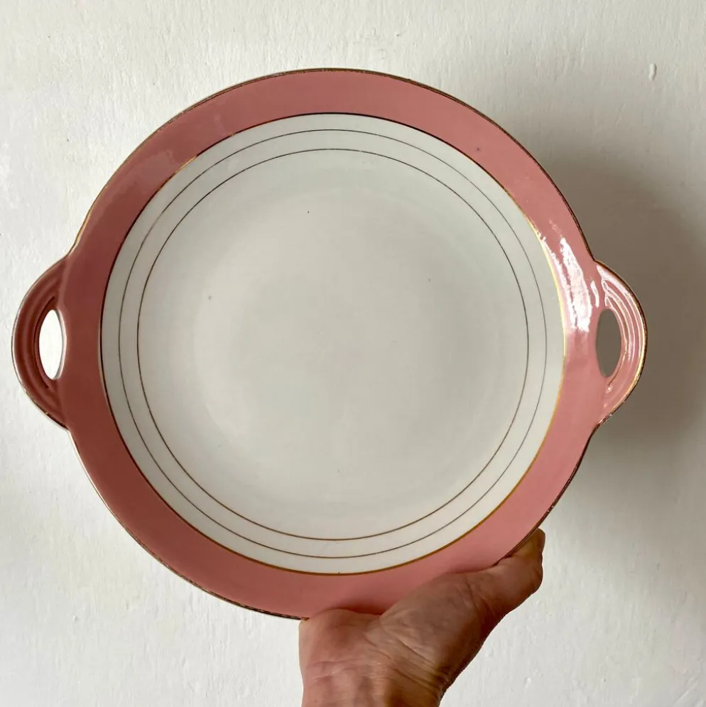 Service à dessert assiettes et plat en porcelaine de Luneville