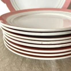Service à dessert assiettes et plat en porcelaine de Luneville