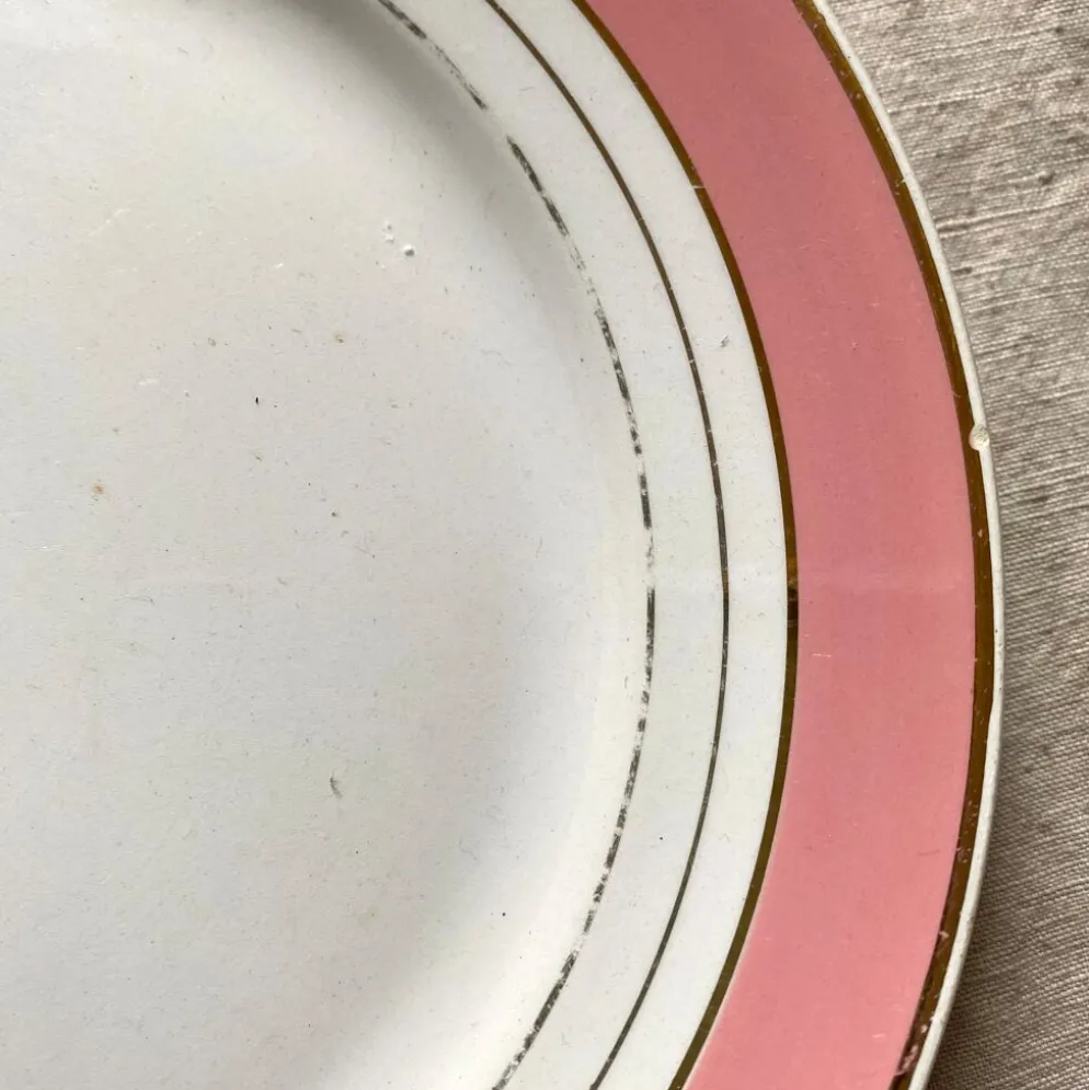 Service à dessert assiettes et plat en porcelaine de Luneville