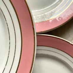 Service à dessert assiettes et plat en porcelaine de Luneville