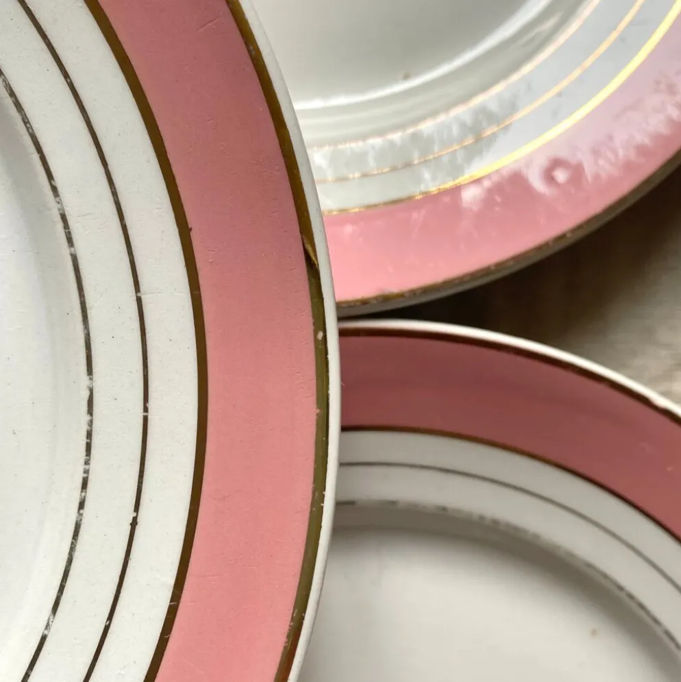 Service à dessert assiettes et plat en porcelaine de Luneville