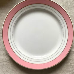 Service à dessert assiettes et plat en porcelaine de Luneville