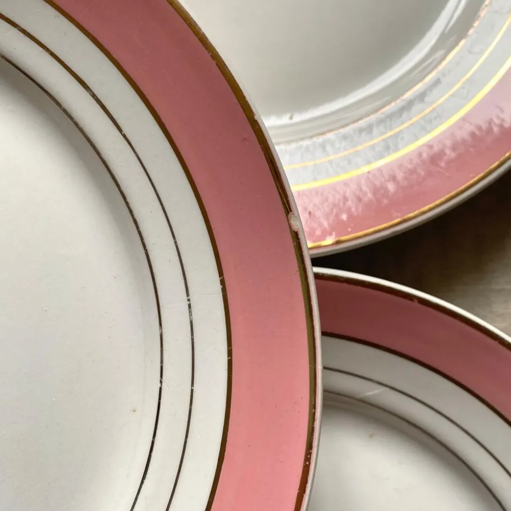 Service à dessert assiettes et plat en porcelaine de Luneville