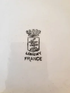 Service à dessert jaune Longwy France