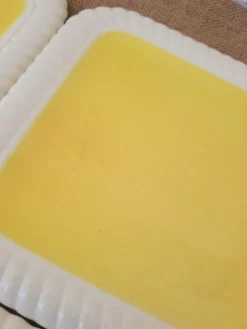 Service à dessert jaune Longwy France