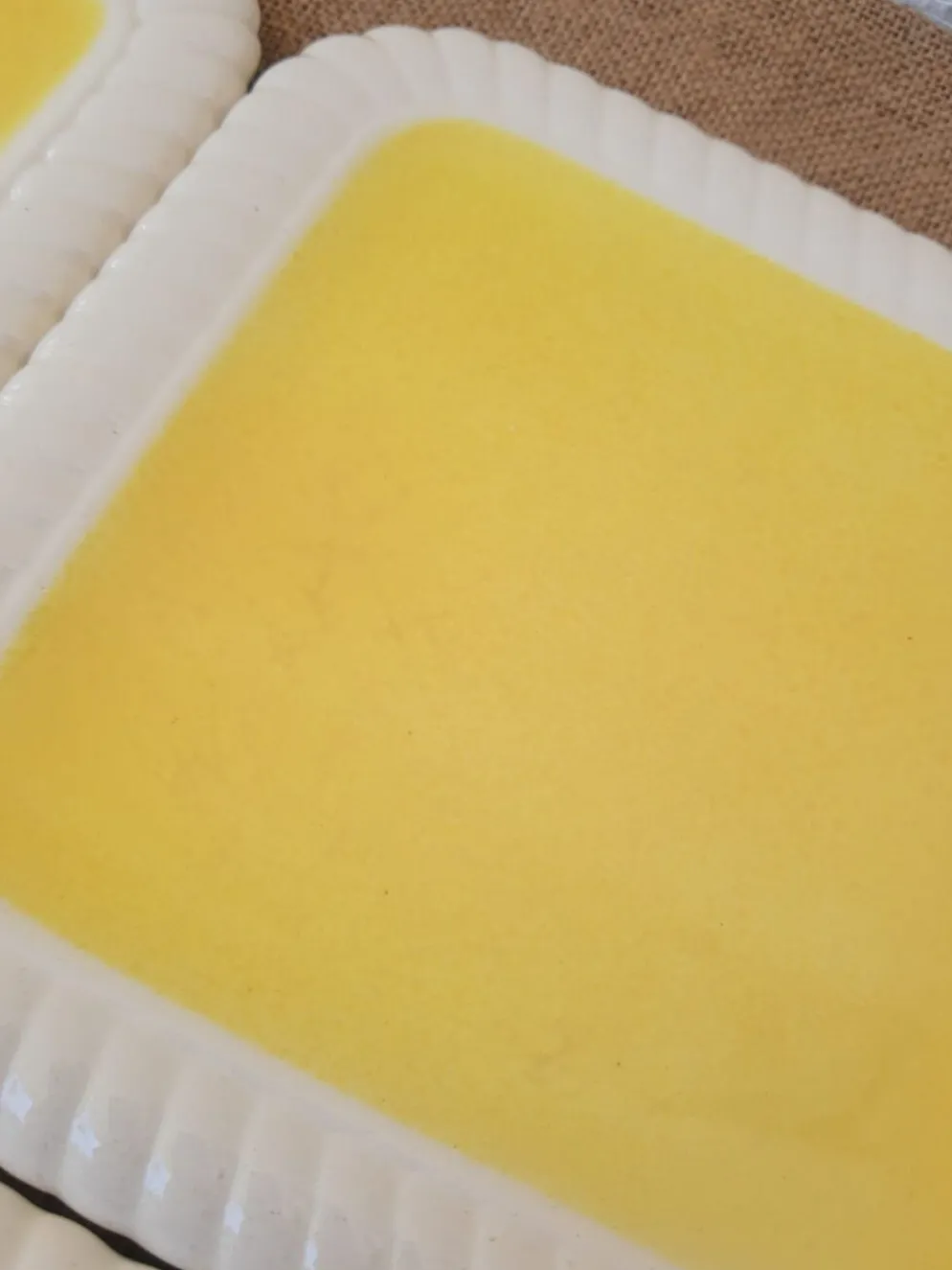 Service à dessert jaune Longwy France