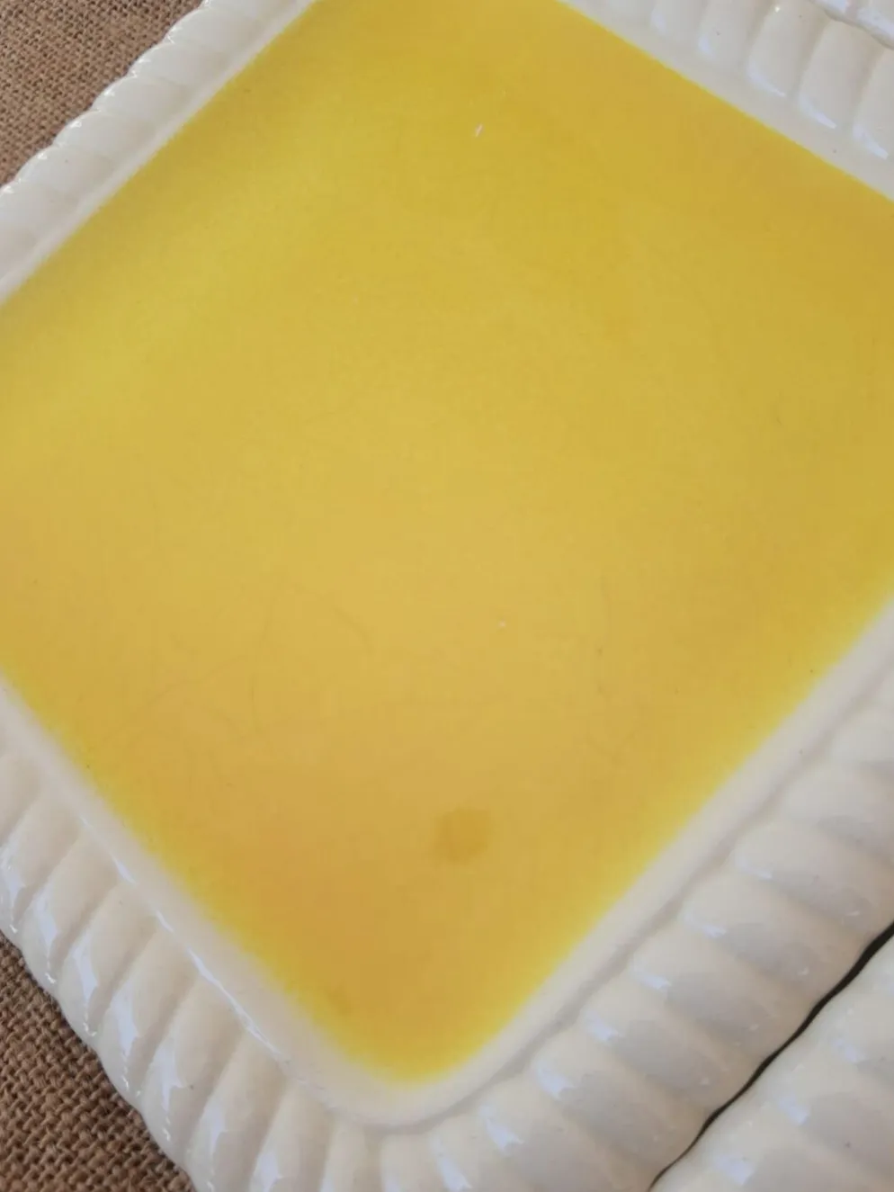 Service à dessert jaune Longwy France