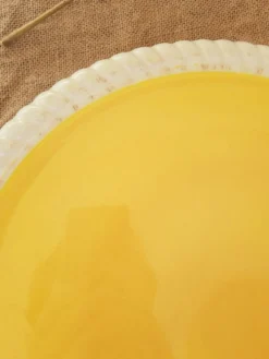 Service à dessert jaune Longwy France