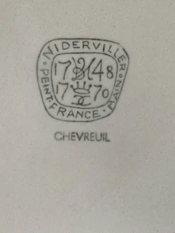 Service à dessert Niderviller Chevreuil