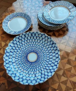 Service à dessert russe en porcelaine
