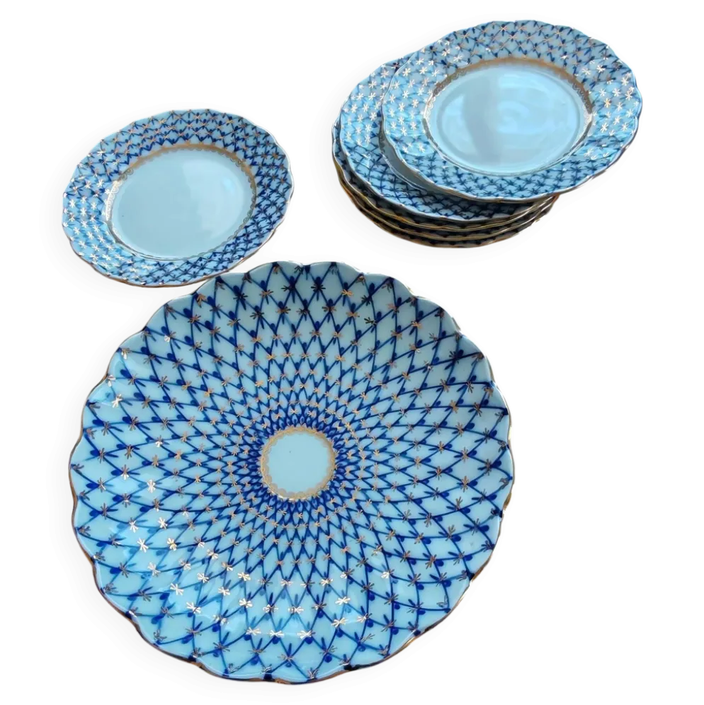 Service à dessert russe en porcelaine