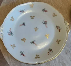 Service à dessert vintage en porcelaine F.D France Foëcy – 13 pièces
