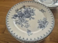 Service de table ancien Sarreguemines U&C Flore – 17 pièces