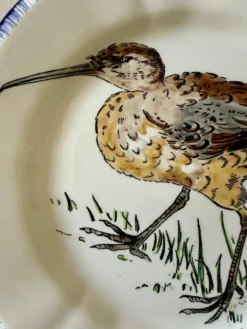 Service de table assiettes et plats Gien modèle grands oiseaux