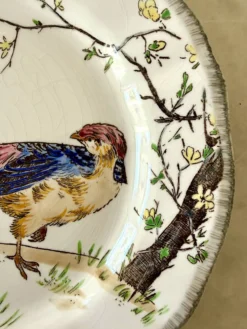 Service de table assiettes et plats Gien modèle grands oiseaux