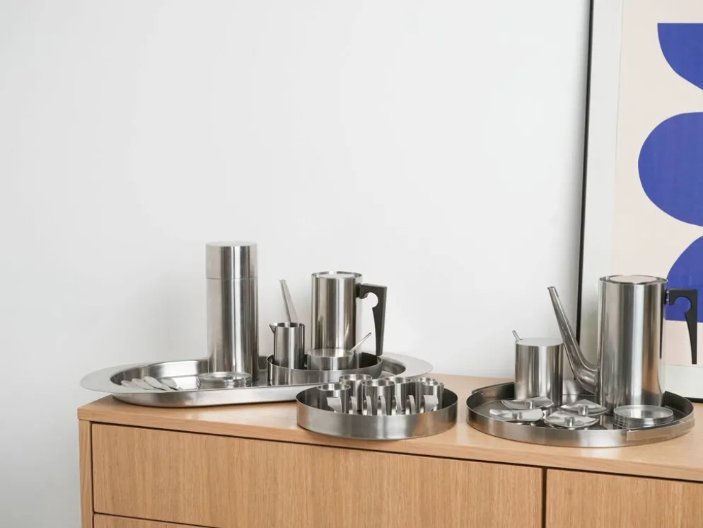 Service de table, design danois, années 1960, designer : Arne Jacobsen, Stelton
