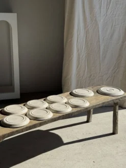 Service de table Lunéville Atelier d'Art 8 assiettes et 2 plats de service