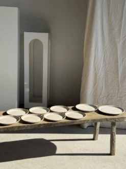 Service de table Lunéville Atelier d'Art 8 assiettes et 2 plats de service