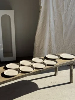 Service de table Lunéville Atelier d'Art 8 assiettes et 2 plats de service