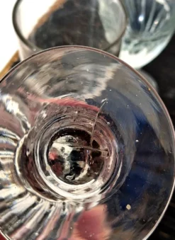 Service de verres de bistrot à absinthe, soufflés à la bouche