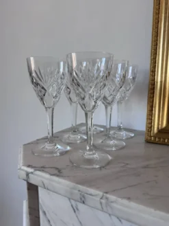 Service de 22 verres en cristal Saint-Louis modèle Chantilly