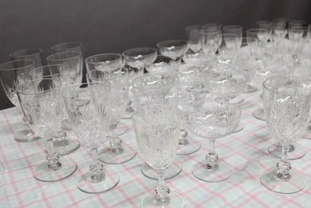 Service de verres en cristal Saint louis Modéle MASSENET 54 pièces