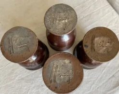 Service de 8 verres grès pyrite vintage 1960 d'Albert THIRY (Vallauris)