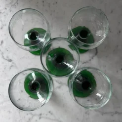Service de 5 verres Roemer gravés