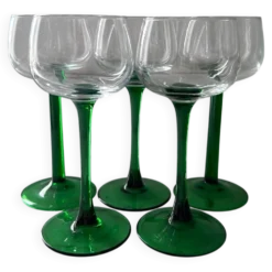 Service de 5 verres à vin blanc