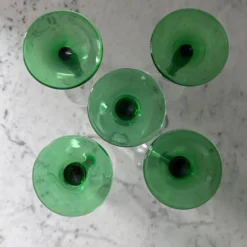 Service de 5 verres à vin blanc