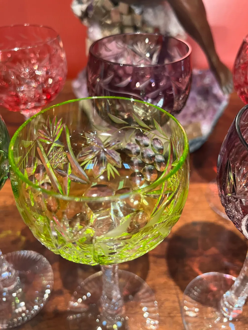 Service de verres à vin en cristal